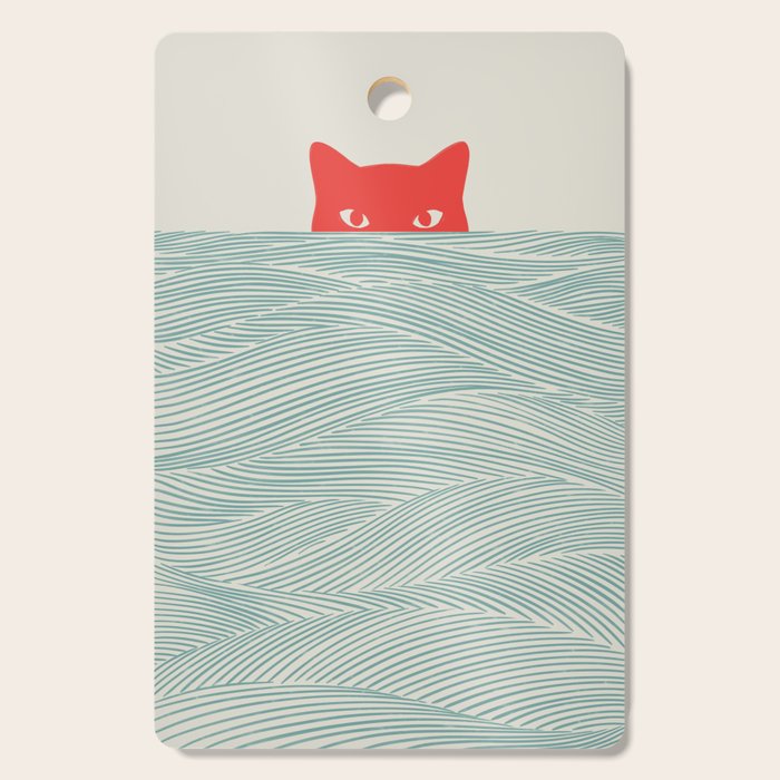 Cat Landscape 180: Sunrise Cat Cutting Board Gallery Image 1