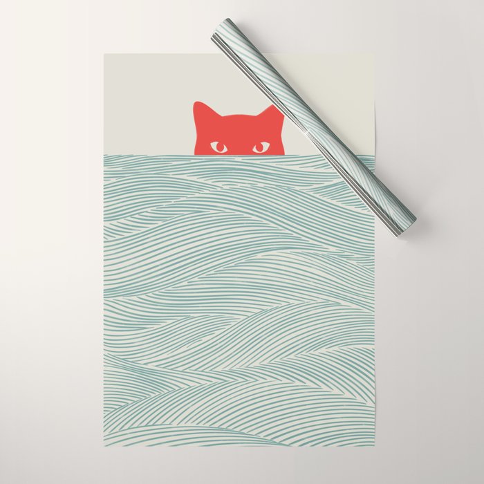 Cat Landscape 180: Sunrise Cat Wrapping Paper Gallery Image 1