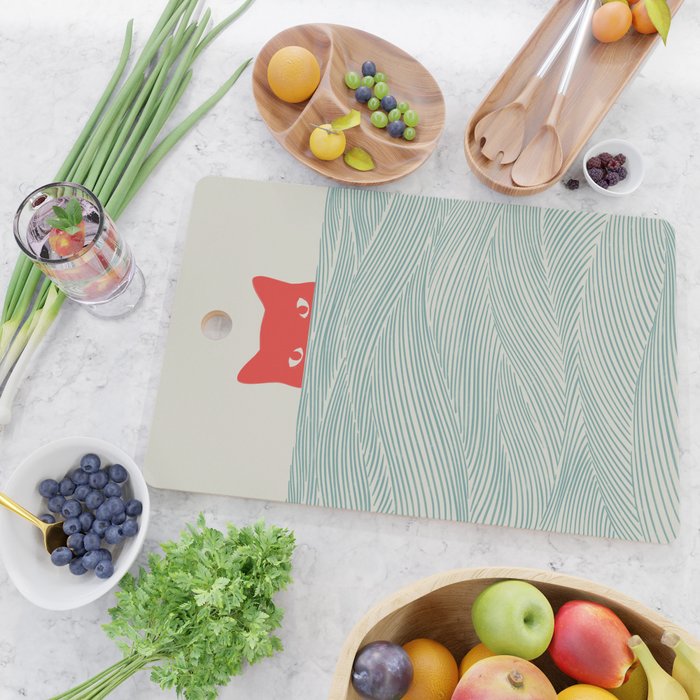 Cat Landscape 180: Sunrise Cat Cutting Board Gallery Image 2