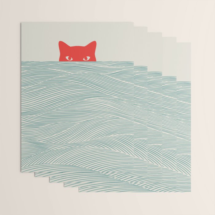 Cat Landscape 180: Sunrise Cat Wrapping Paper Gallery Image 3