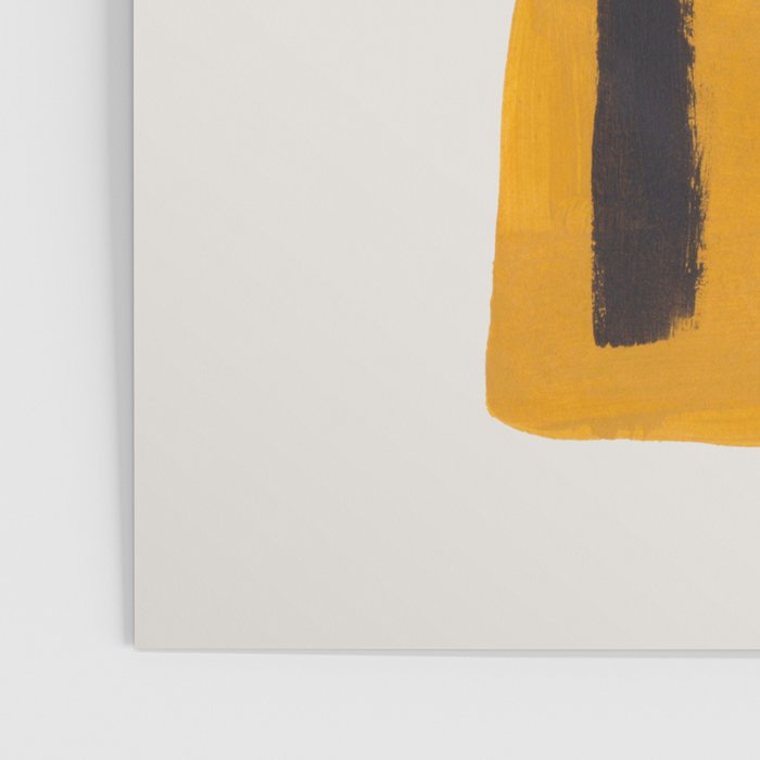 Funky Strange Mid Century Modern Minimalist Art Yellow Black Abstract Pattern by Ejaaz Haniff Poster Gallery Image 3