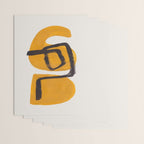 Funky Strange Mid Century Modern Minimalist Art Yellow Black Abstract Pattern by Ejaaz Haniff Wrapping Paper Gallery Image 3