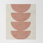 Half Circle 3 - Orange Terra Throw Blanket Gallery Image 2