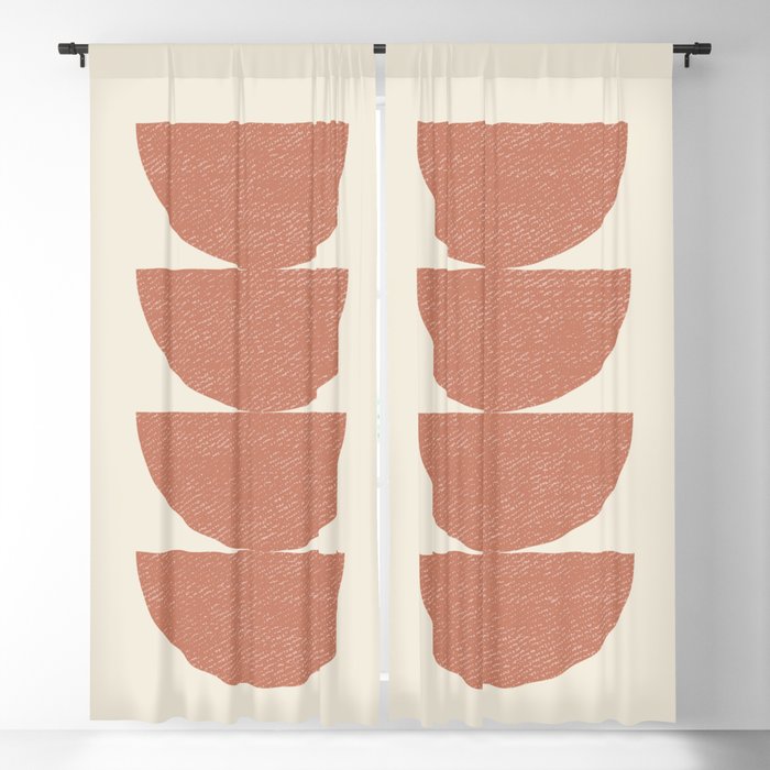 Half Circle 3 - Orange Terra Window Curtain Gallery Image 5