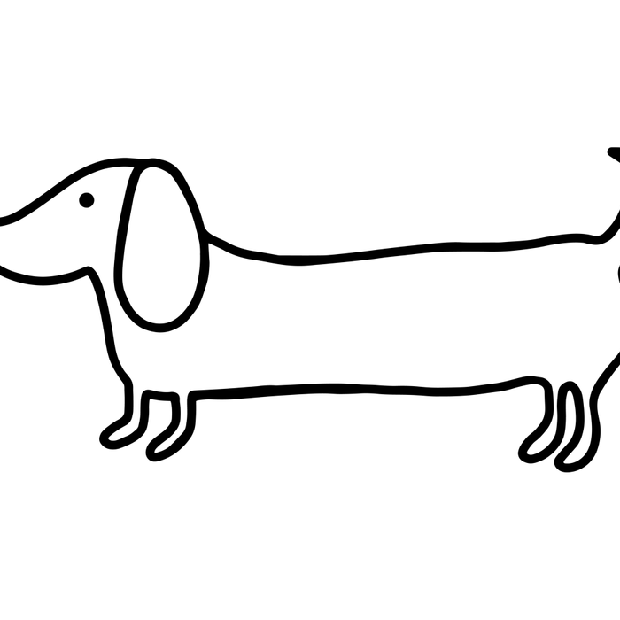 Simple dachshund black drawing Coffee Mug Gallery Image 2