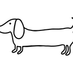 Simple dachshund black drawing Coffee Mug Gallery Image 2