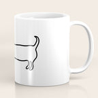 Simple dachshund black drawing Coffee Mug Gallery Image 1
