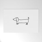 Simple dachshund black drawing Welcome Mat Gallery Image 1