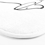 Simple dachshund black drawing Bath Mat Gallery Image 3