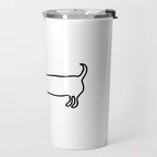 Simple dachshund black drawing Travel Mug Gallery Image 2