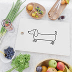 Simple dachshund black drawing Cutting Board Gallery Image 2