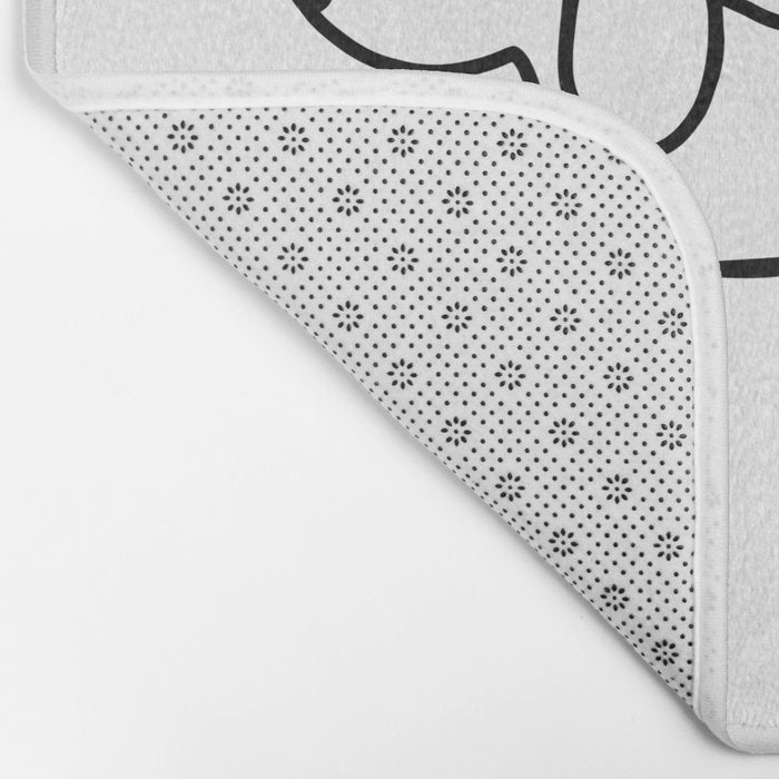 Simple dachshund black drawing Bath Mat Gallery Image 2