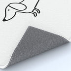 Simple dachshund black drawing Rug Gallery Image 4