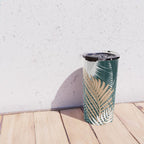 Gold and Green Palm Leaves Travel Mug Gallery Image 4