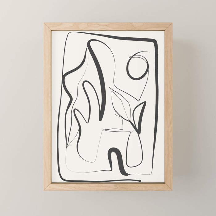 Abstract line art 9 Mini Art Print Gallery Image 1
