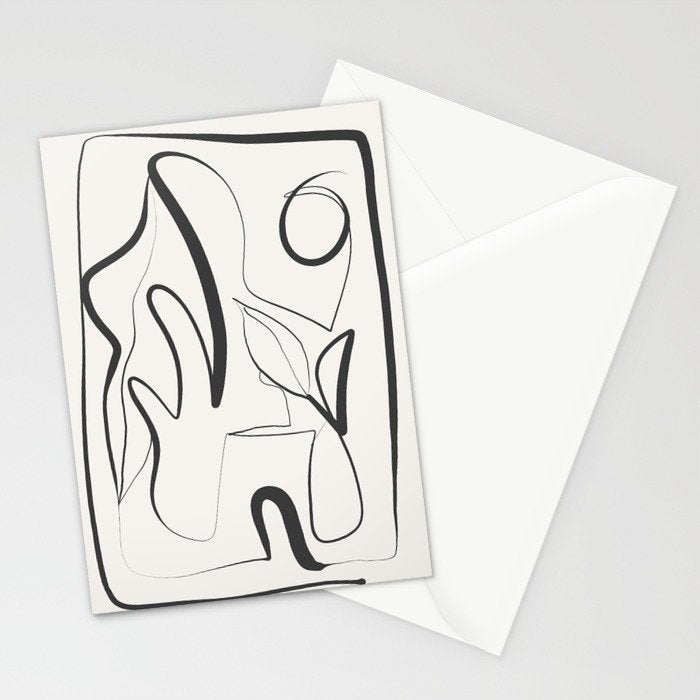 Abstract line art 9 Stationery Card Gallery Image 2