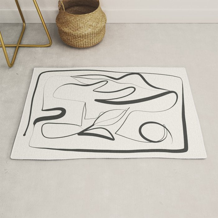 Abstract line art 9 Rug Gallery Image 1