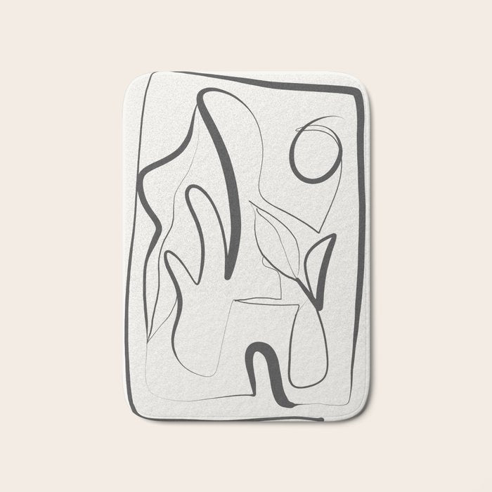 Abstract line art 9 Bath Mat Gallery Image 1