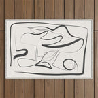 Abstract line art 9 Outdoor Rug Gallery Image 1