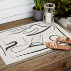 Abstract line art 9 Outdoor Rug Gallery Image 2