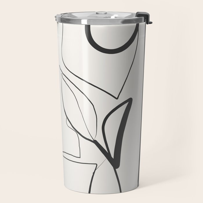 Abstract line art 9 Travel Mug Gallery Image 2