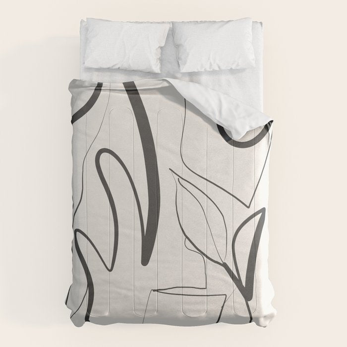 Abstract line art 9 Comforter Gallery Image 1