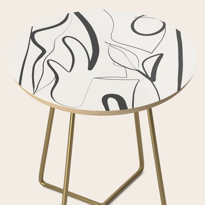 Abstract line art 9 Side Table Gallery Image 2