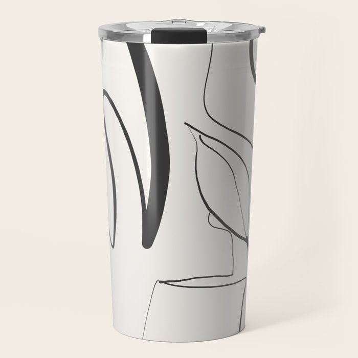 Abstract line art 9 Travel Mug Gallery Image 1