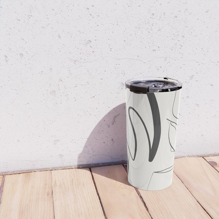 Abstract line art 9 Travel Mug Gallery Image 4
