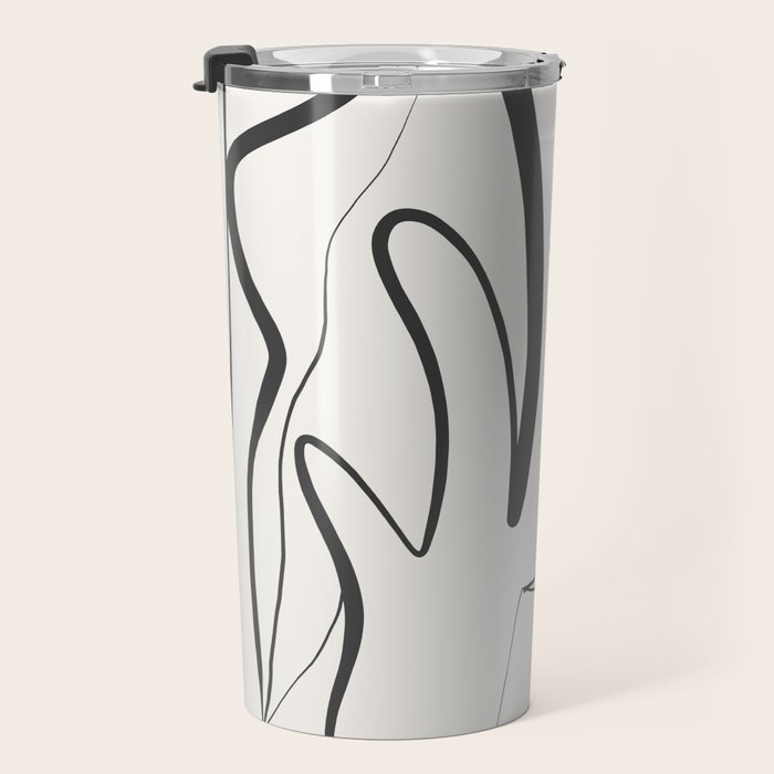 Abstract line art 9 Travel Mug Gallery Image 3