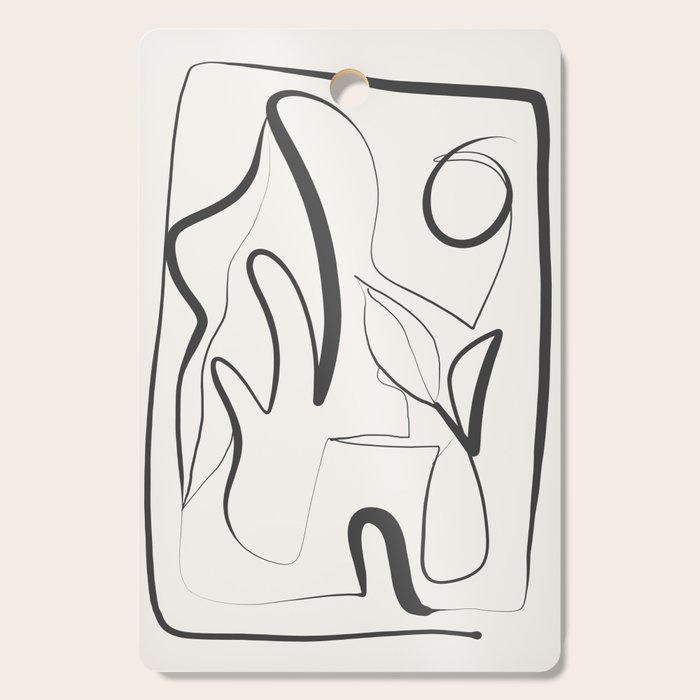 Abstract line art 9 Cutting Board Gallery Image 1