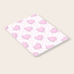 Pink love heart candy checkered pattern Notebook Gallery Image 2