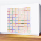 Pastel Color Square Pattern Checkered Wall Mural Gallery Image 2