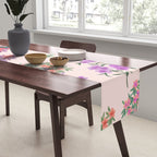 Pastel purple oriental pattern Table Runner Gallery Image 2
