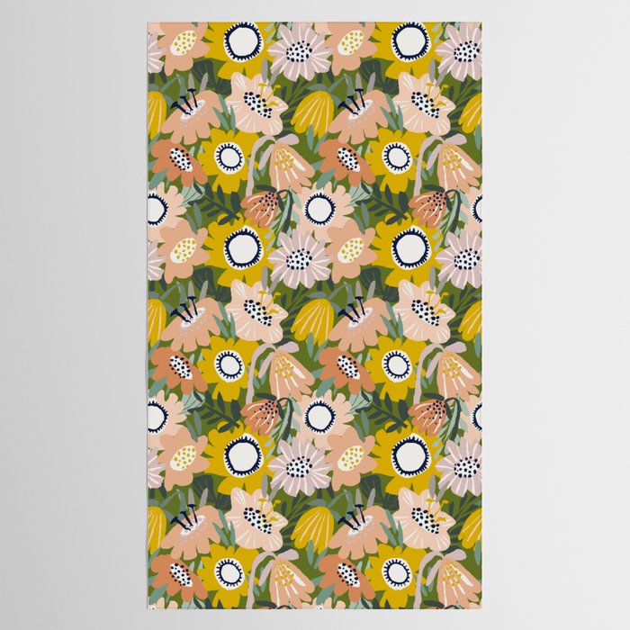 Cozy collection: mix and match happy florals Green love Tablecloth Gallery Image 2