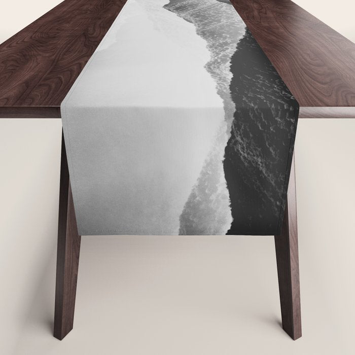 Glimpse - Black and White Mountains Landscape Nature Photography Table Runner Gallery Image 1