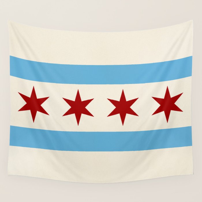 Chicago Flag Wall Tapestry Gallery Image 1