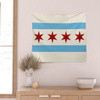 Chicago Flag Wall Tapestry Gallery Image 2