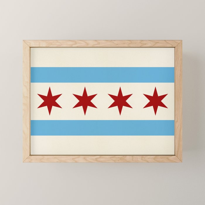 Chicago Flag Mini Art Print Gallery Image 1