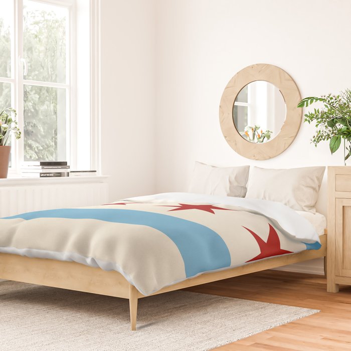 Chicago Flag Duvet Cover Gallery Image 2
