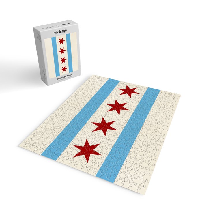 Chicago Flag Jigsaw Puzzle Gallery Image 2