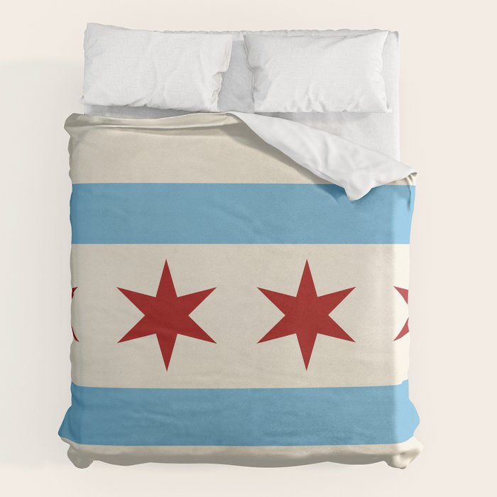 Chicago Flag Duvet Cover Gallery Image 2
