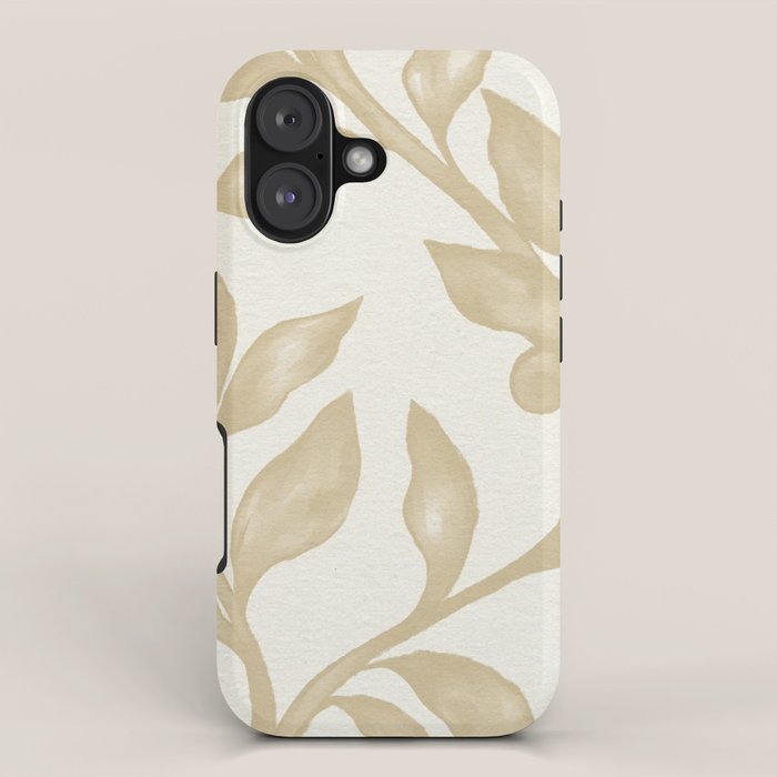 Gold elegant leaf  iPhone Case Gallery Image 1