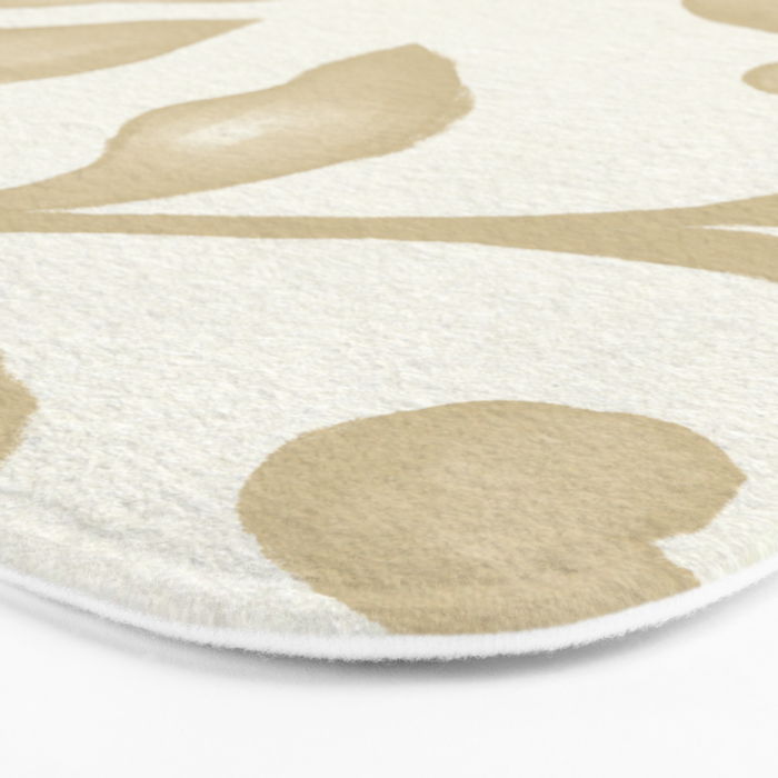 Gold elegant leaf  Bath Mat Gallery Image 3