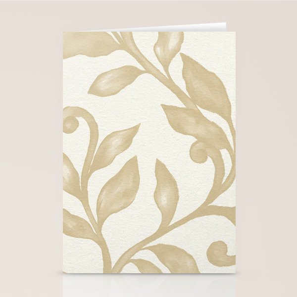 Gold elegant leaf  Stationery Card Gallery Image 2