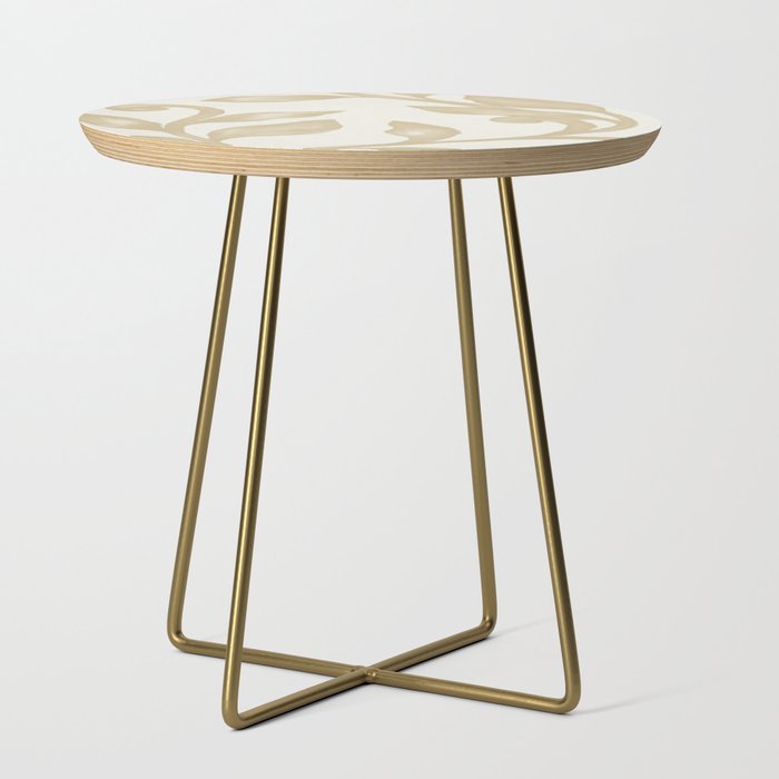 Gold elegant leaf  Side Table Gallery Image 1