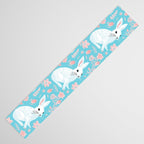 Vintage flower rabbit spring art pattern Table Runner Gallery Image 3