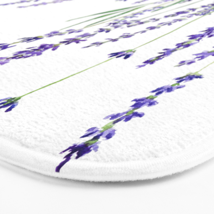 lavender watercolor horizontal Bath Mat Gallery Image 3