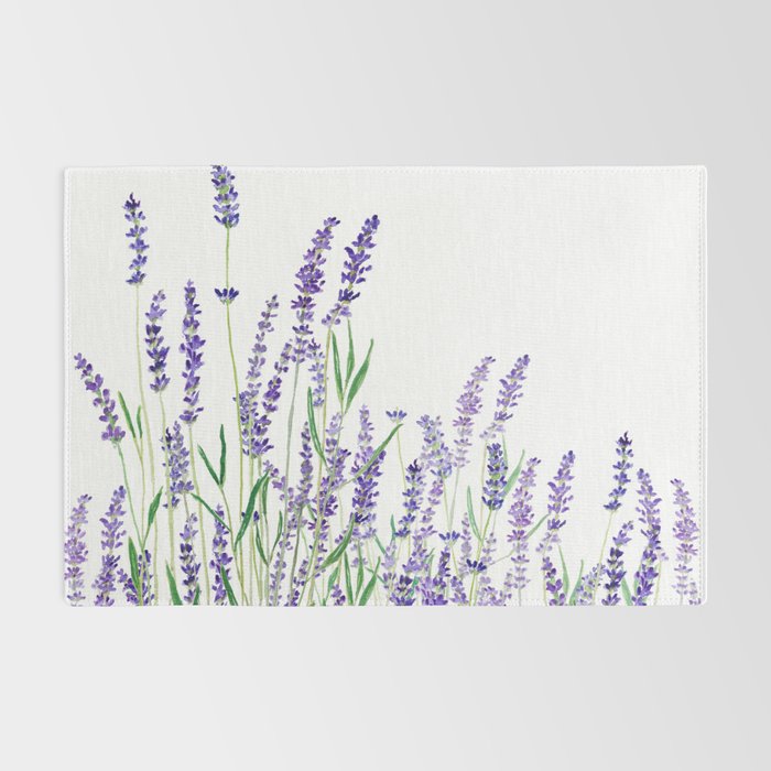 lavender watercolor horizontal Rug Gallery Image 2
