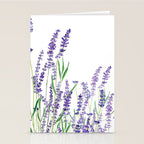 lavender watercolor horizontal Stationery Card Gallery Image 2